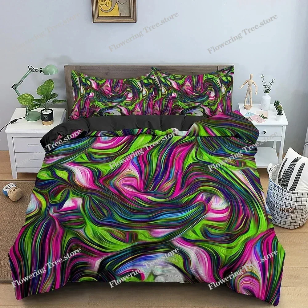 

Abstract Duvet Cover 3D Pattern Printed Bedding Set Double Twin Queen King Size Quilt Cover With Pillowcase For Bedroom029