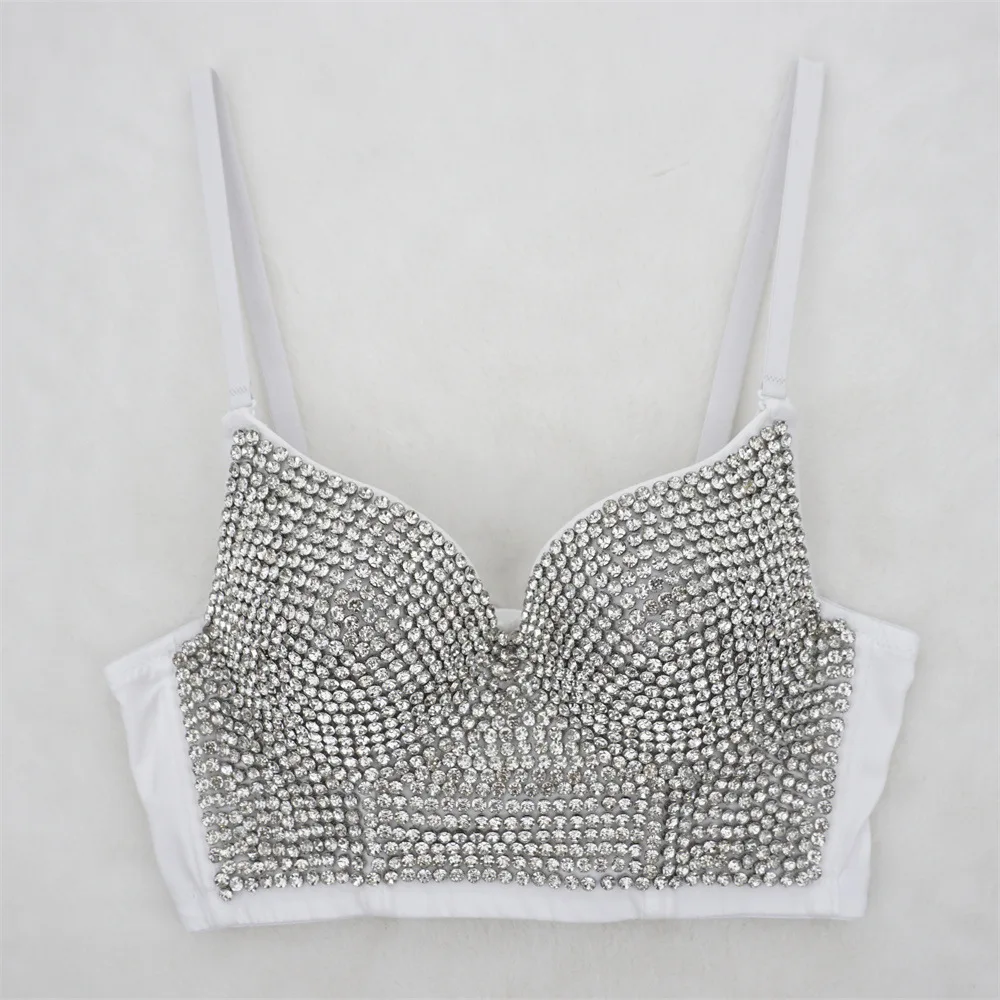 

Nightclub Sexy All-Match Character Short Style Vest Sling Hand-Stitched Embed Trendy