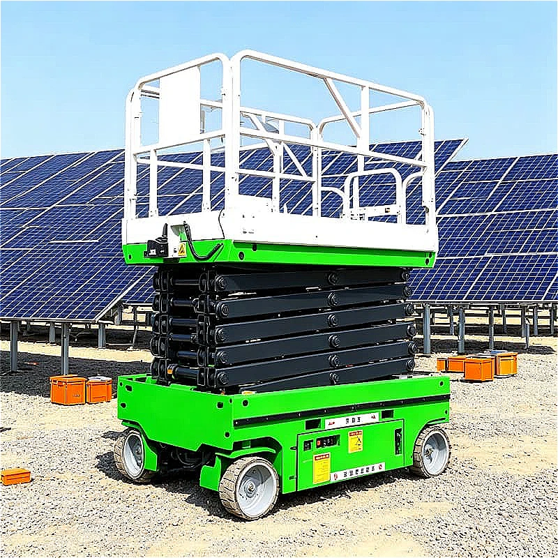 Compact Scissor Lift Platform Mobile Fully Automatic Self Propelled For Narrow Aisle Warehouse Indoor Work Customized