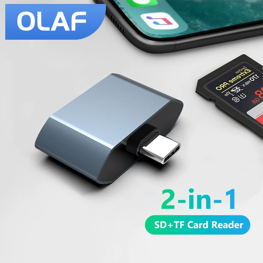 OLAF Card Reader Type C/Lighting to SD TF Memory Card Adapter for PC Laptop Accessories Multi Smart Cardreader Card Reader