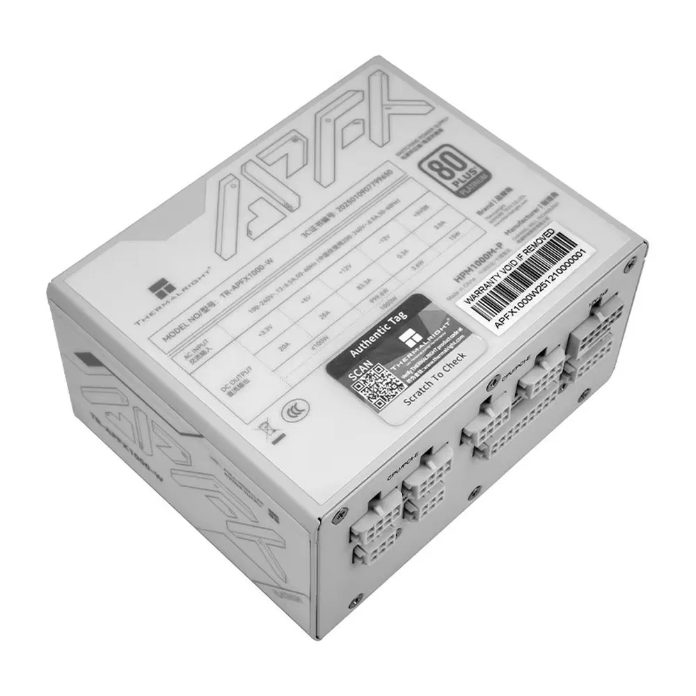 2026 New Thermalright TR-APFX1000W White 80 Plus Gold Fully Modular SFX Desktop PSU, 20+4Pin Copper Core, Compact &
