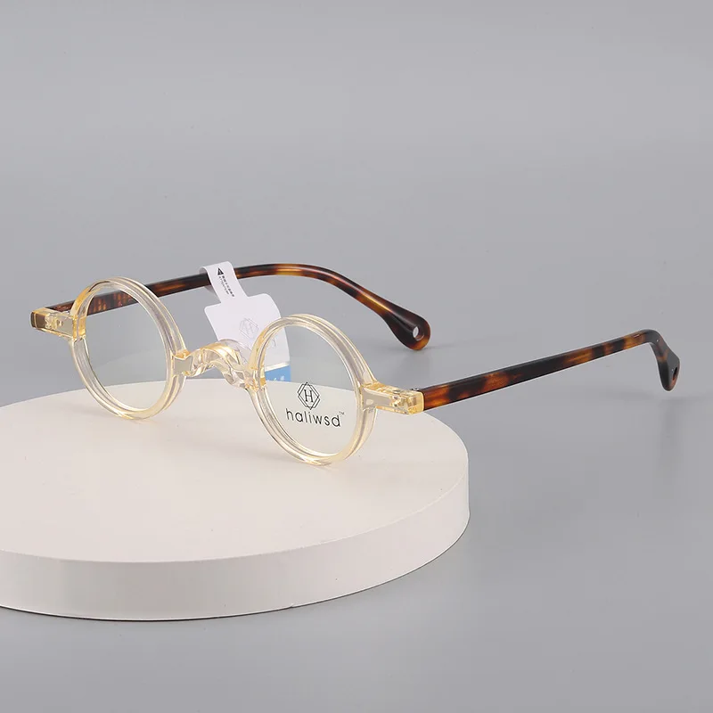 Cubojue Small Round Reading Glasses Male Women Anti Blue Reflection Eyeglasses Frame Men Nerd Spectacles Acetate Prescription