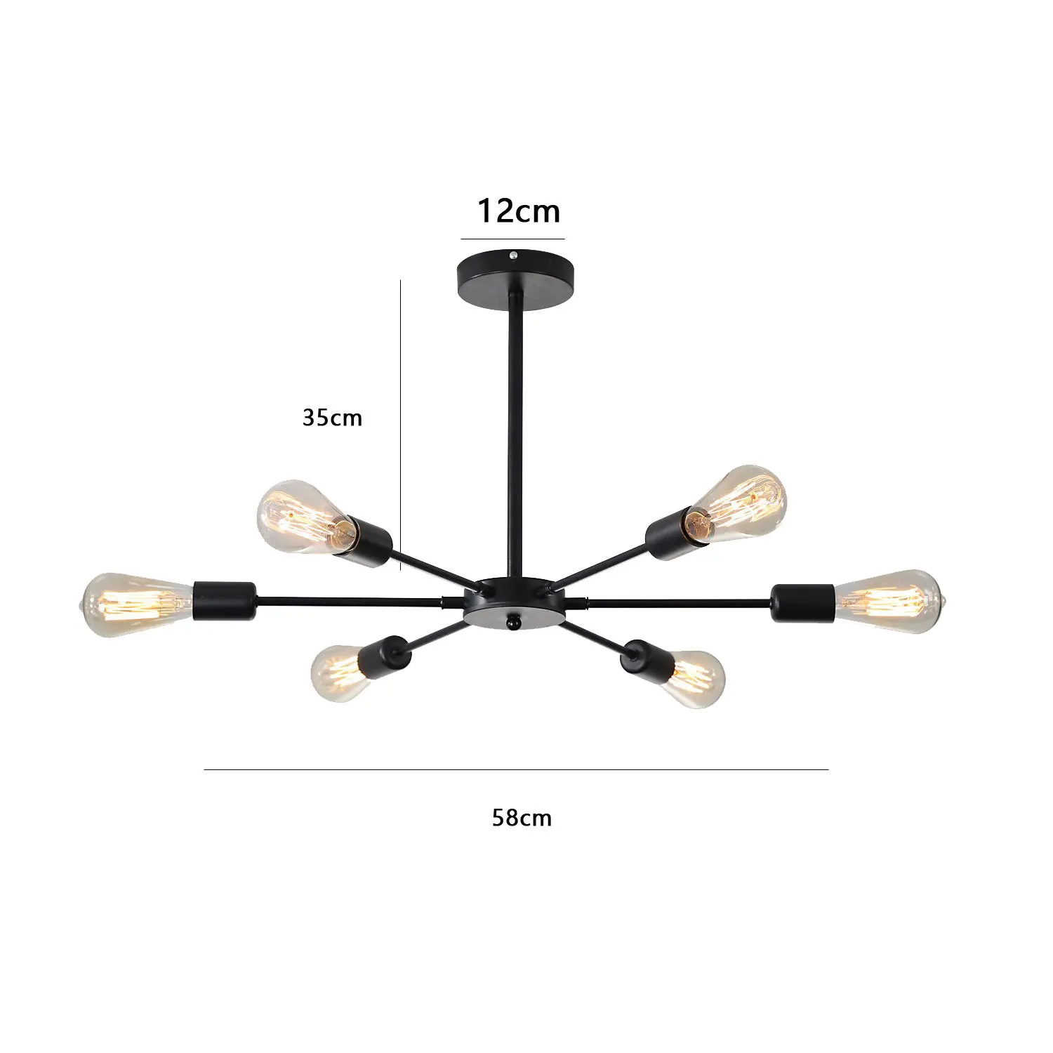 

Modern Nordic Ceiling Lamp Golden LED Chandelier For Home Living Room Dining Room Bedroom 6 Heads Lighting Fixtures Home Decor