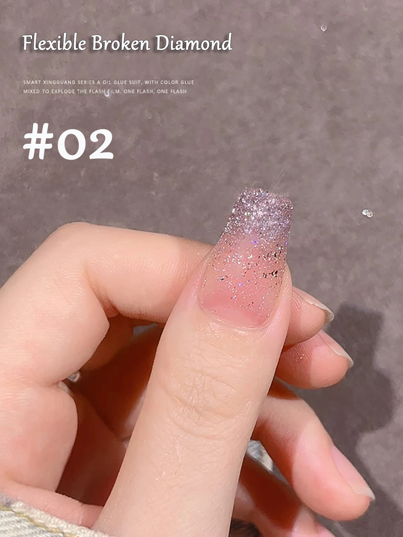 TC 10 مللي 12-لون المكسور الماس هالوين عيد الميلاد الأظافر هلام طلاء الأظافر لاصق انفجار فلاش ميلارد كسر الماس لاصق #2