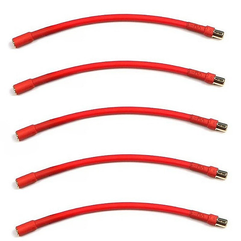 6.5 مللي متر الذهب رصاصة موصل الموز التوصيل تمديد كابل ذكر إلى أنثى 10AWG 10 سنتيمتر/15/20/30/50 سنتيمتر ل RC سيارة قارب فرش السيارات