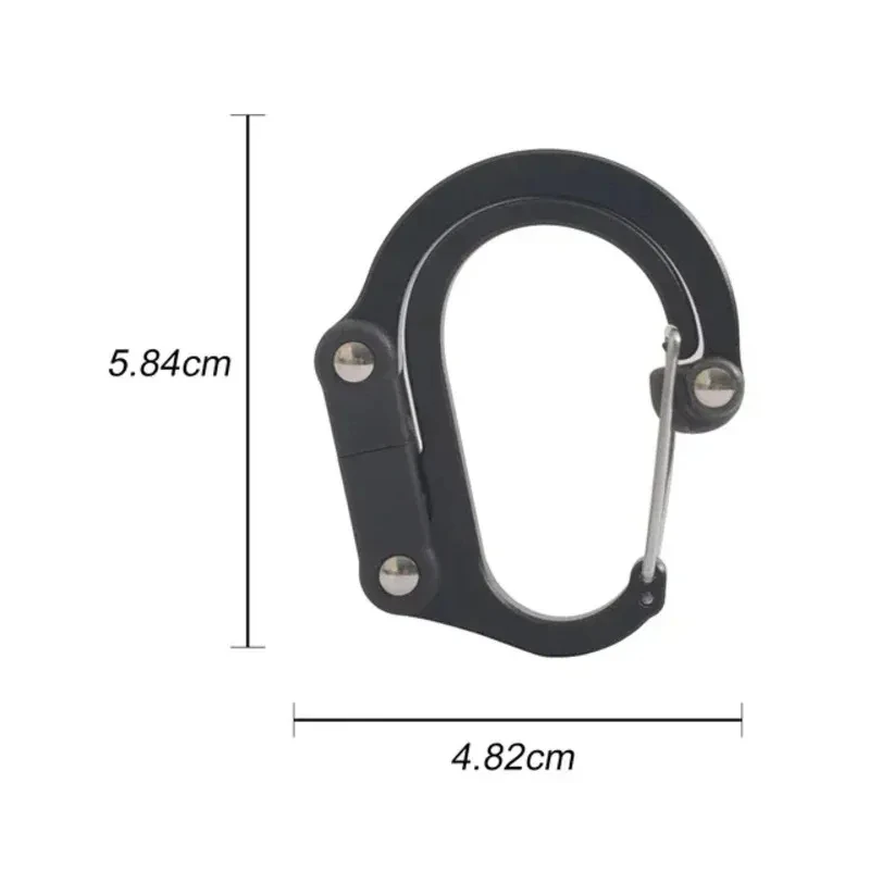 Multifunktionaler Drehbarer Karabiner, Hochleistungs-Schnappverschluss für Outdoor-Camping, Angeln, Wandern, Rucksack-Zubehör – Detail 6
