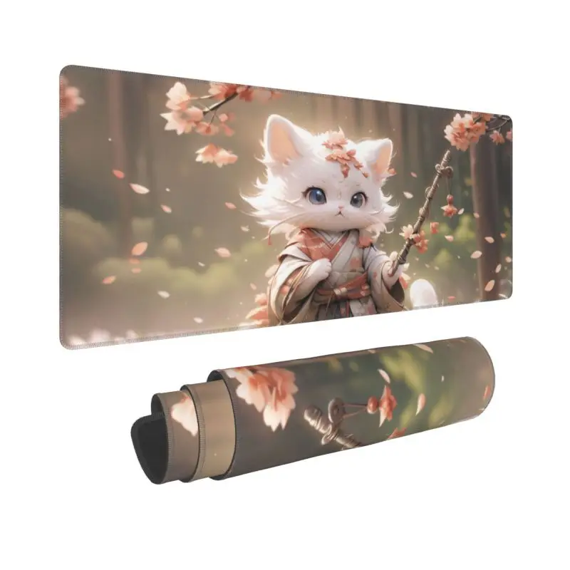 

Anime Large Mouse Mat Rubber Desk Pads Keyboard Mats Large size Mouse Pad Cute Cat Gaming Mousepads Desk Rug Gamer Accessories