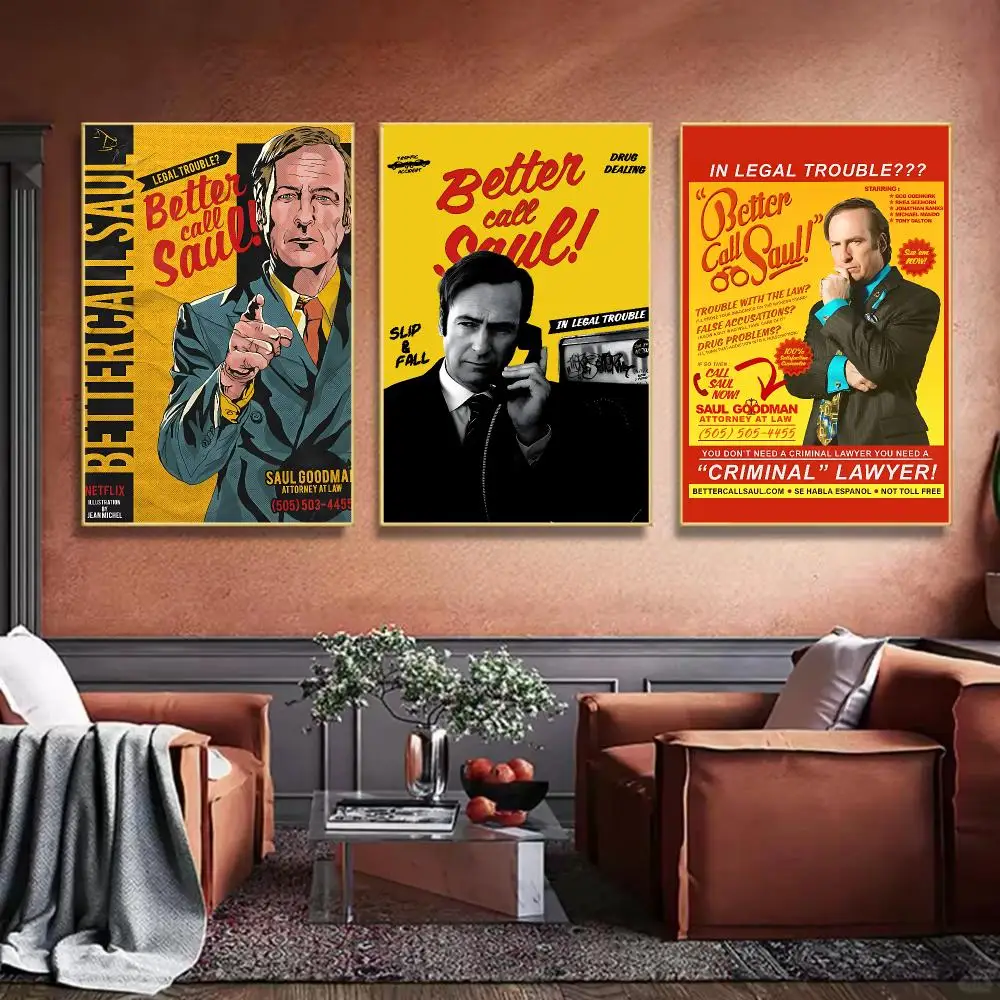 Hot TV S-Better call saul Painting Calligraphy HD Canvas Art Print Wall Decor for Bars Coffee Shops Clubs Rooms