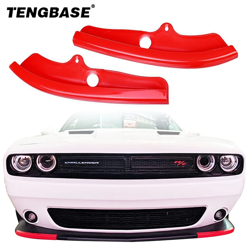 Front Bumper Lip Shovel Protector Strip Diffuser Spoiler Splitter Guard For Dodge Challenger R/T Scat Pack 2015-2022