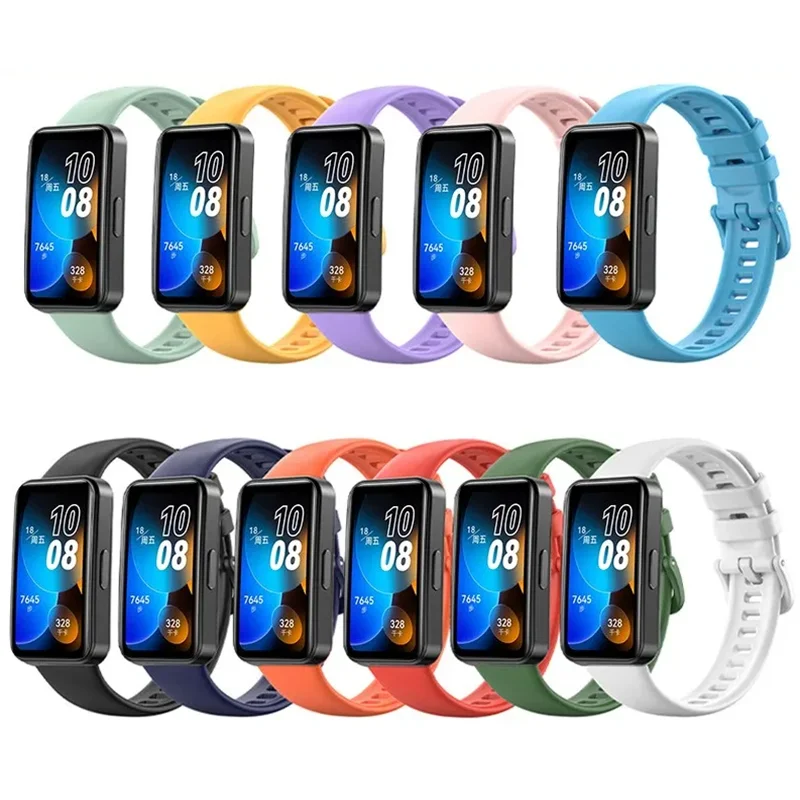 Silicone Wrist Strap For Huawei Band 8 9 Bracelet Smart Watch Wristband Belt