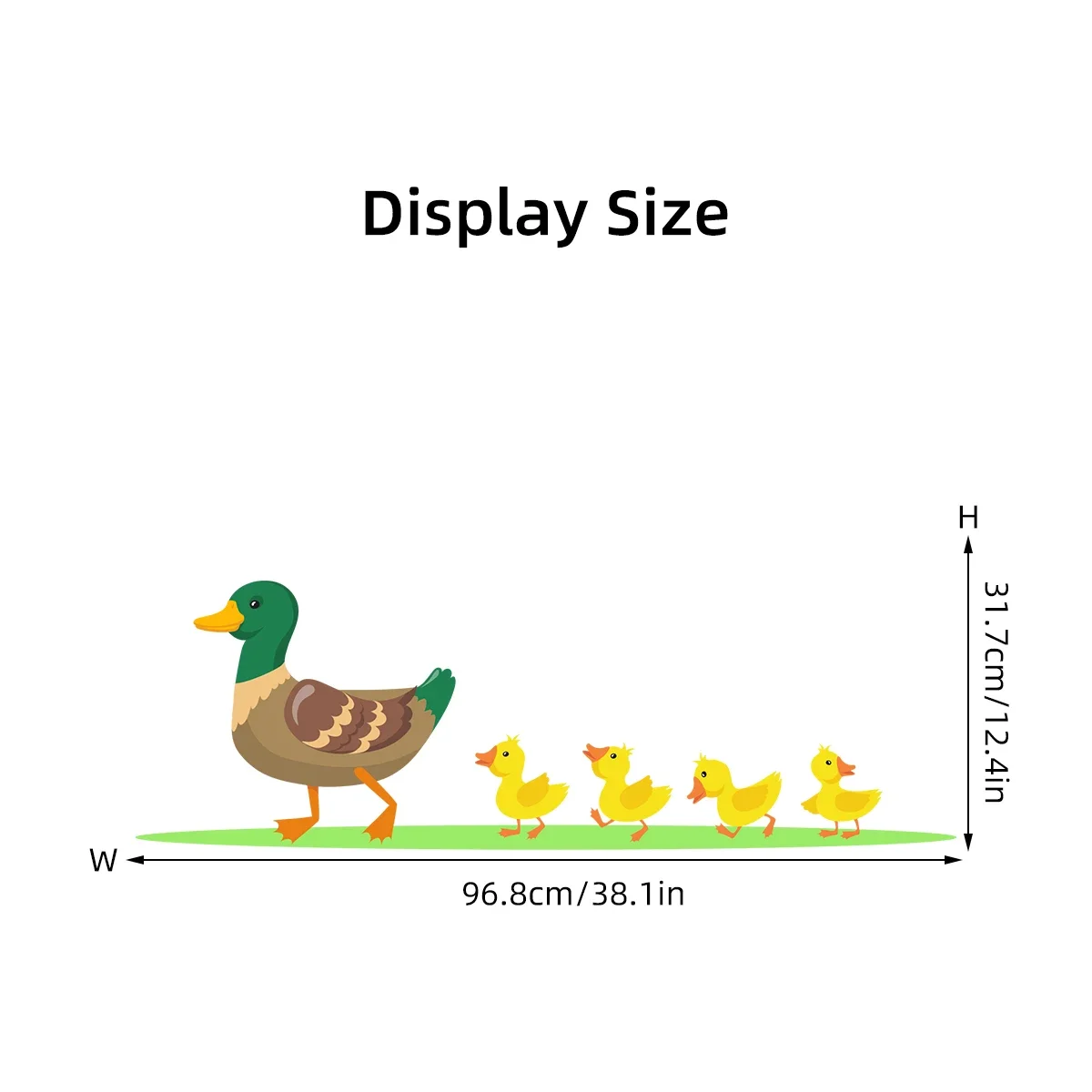 1Pc Cartoon Ducklings Follow Mother Duck Wall Stickers for Kids Baby Room Decor for Children\'s Home Decoration Wall Decals