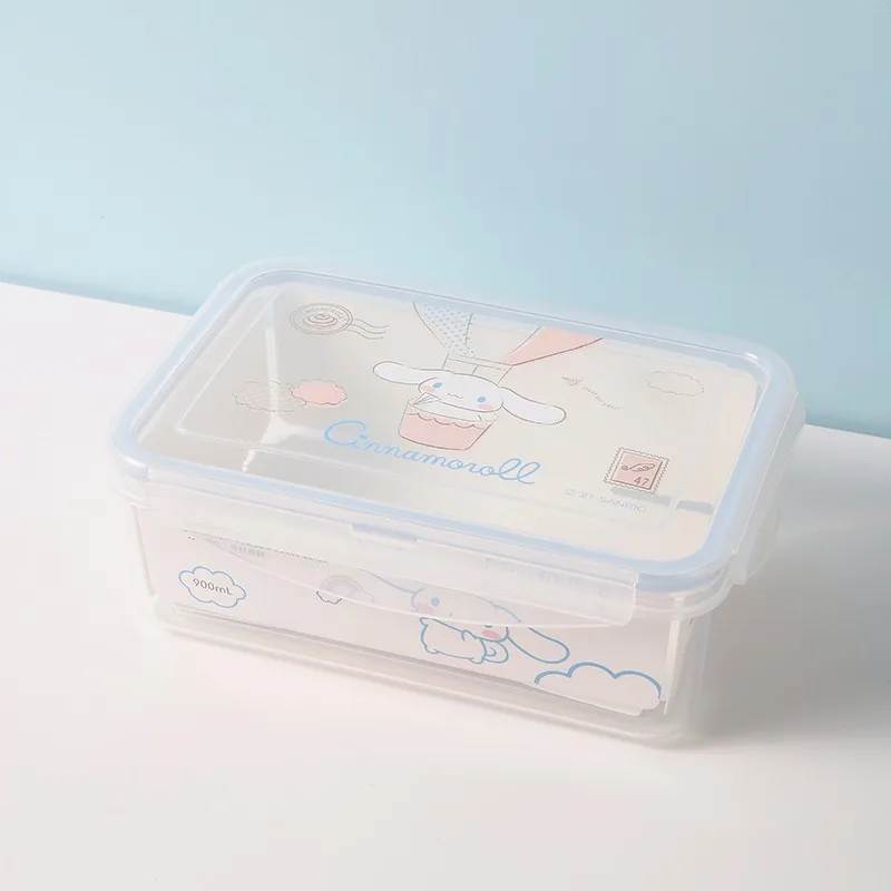 300/900ML Saniro Kuromi Cinnamoroll Lunch Box Pochacco Student Eco-friendly Bento Box Tableware Food Storage Container Portable image 5
