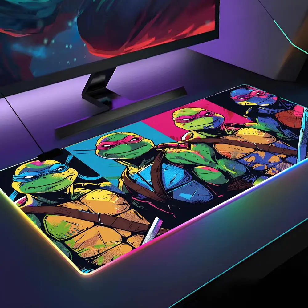 

Mutants Ninjas Turtles Mouse Pad RGB Backlit Mouse Pad Laptop Mouse Pad Laptop Gamer Computer Desk Gaming Accessories