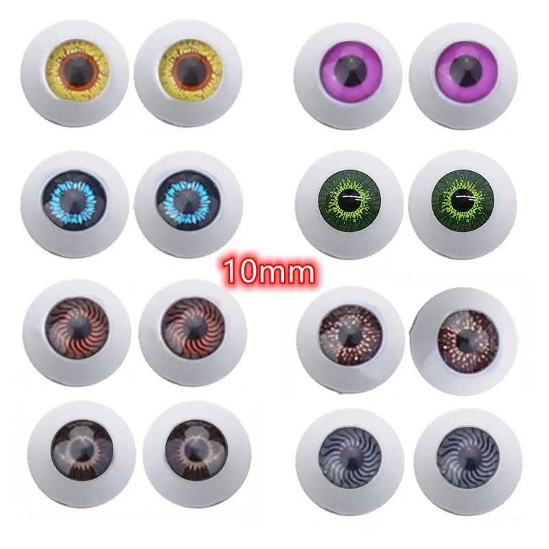 New 2 Pairs10mm Eyeballs DIY Toy Accessories Eye Plush Animal Eye Accessories Doll Eyeball Bjd Doll Eys