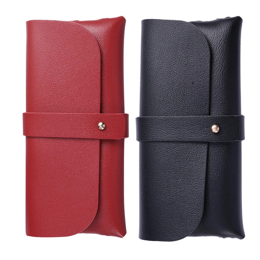 

2Pcs Glasses Case PVC Soft Eyeglass Pouch Lightweight Portable Sunglasses Holder Reading Glasses Storage Bag