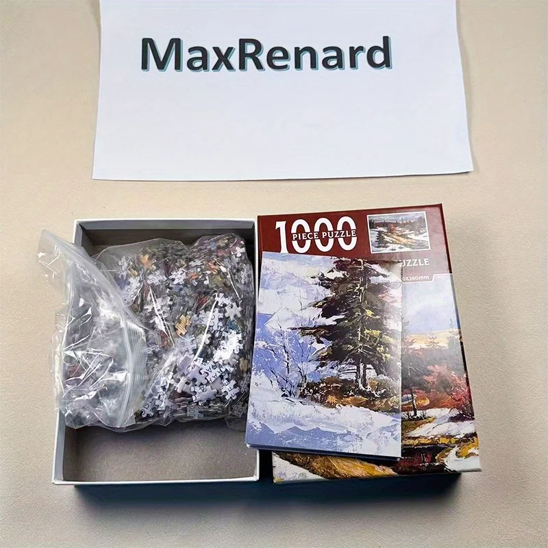 1000 peças quebra-cabeças de fim de outono 38x26cm (15x10,2 pol.) para adultos – arte de parede de paisagem de outono desafiadora, jogo de quebra-cabeça