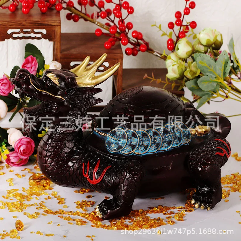All Brass Painted Dragon Turtle Ornament Home Decor Manufacturer Wholesale