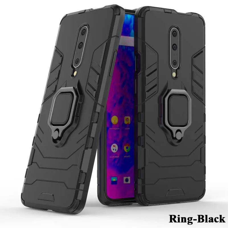 Shockproof Case For Oneplus 6T 7 7T 8 Pro one plus 8 6 T 7 Cover Case Finger Ring Armor Holder Bumper Phone Back Coque