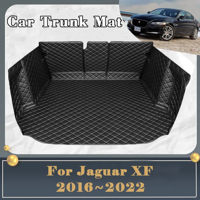 Car Boot Mat For Jaguar XF X260 2016~2022 Tray Carpet Mud Back Seat Mat Rear Trunk Storage Pad Cover Auto Accessories2020 2021