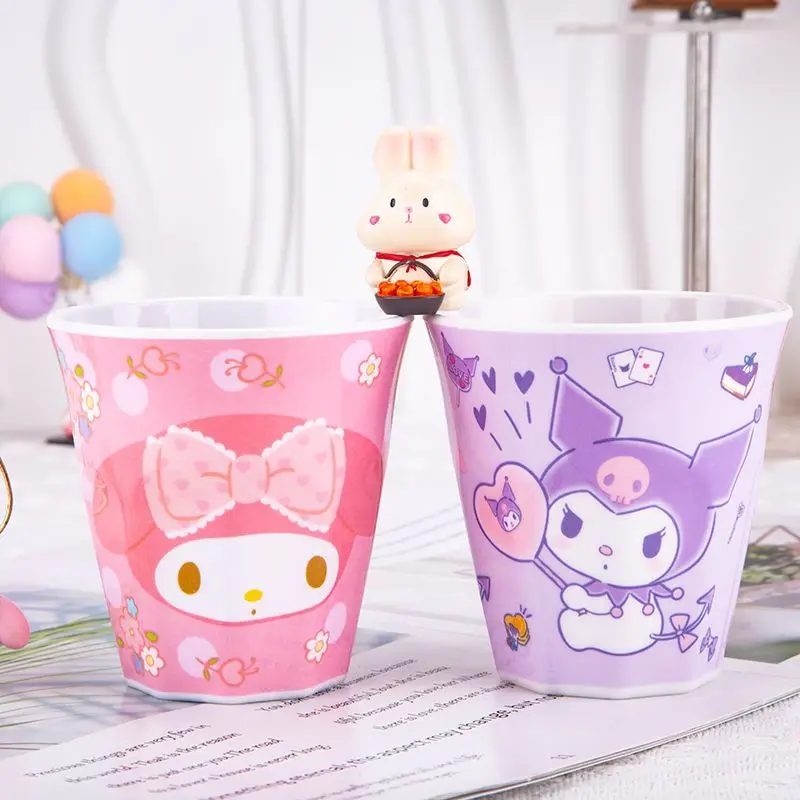 Kawaii Hello Kitty Negen Hoekige Cup Anime Kuromi Melody Schattige Kinderen Melk Cup Ins Wind Val Preventie Anti Brandwonden Water Cup