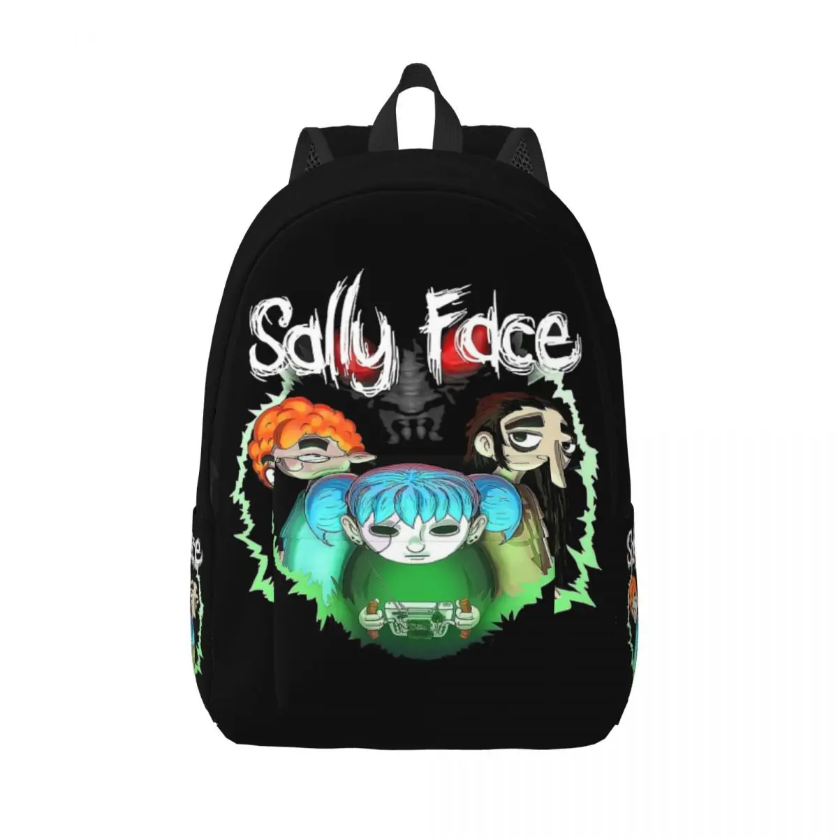 Sally Face Characters Mochila para homens e mulheres, mochila de jogos, bolsas de lona, esportes, estudante, trabalho, laptop, computador, fãs de jogos, clássica