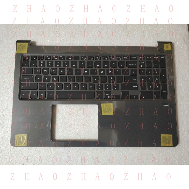L+ For Dell Vostro15 5568 0FCN57 FCN57 C Case + Keyboard Fingerprint Hole Housing