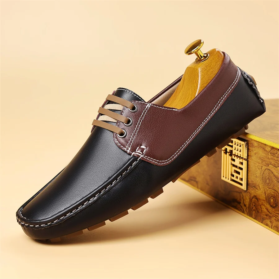 Men's Summer Business Casual Boat Shoes Shoes Quality Leather Loafers Shoes for Man Comfort Slip-on Flats Men's Driving Shoes