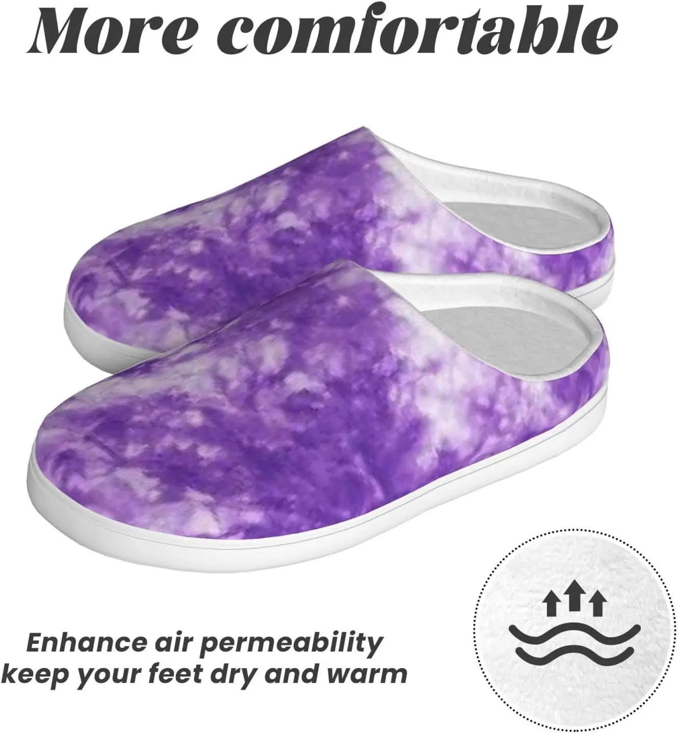 Pantofole da casa antiscivolo in cotone TPR in flanella Tie Dye Galaxy Star per donna uomo