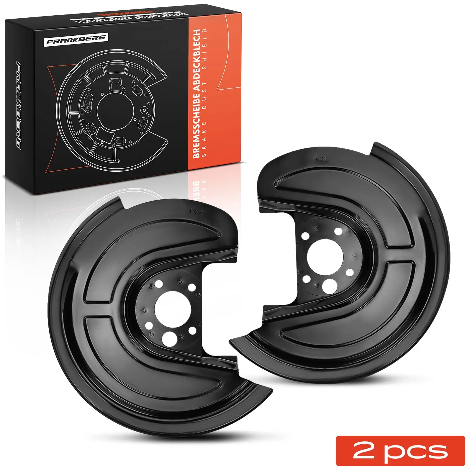 Frankberg 2x Ankerblech Bremsscheibe Hinterachse Beidseitig für VW Golf 4 Bora Audi A3 TT Seat Leon Skoda 1J0615609 1J0615610