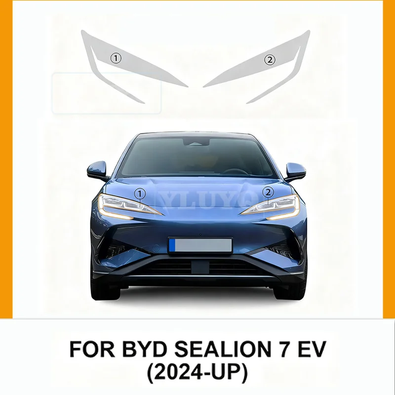 

For BYD Sealion 7 EV 2024 2025 Car Front Headlight Rear View B C Pillars Film TPU Paint Protection Film Anti-scratch Protective