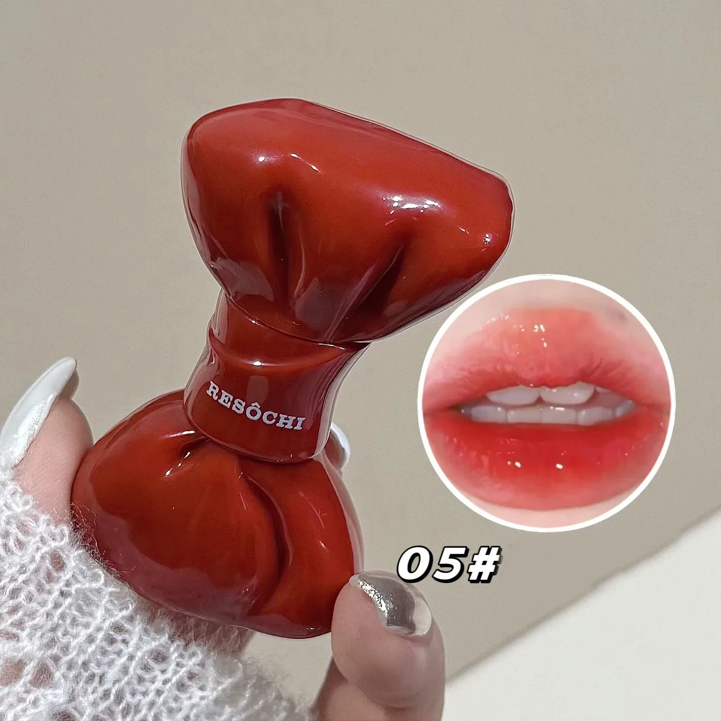 Jelly Mirror Lip Glaze, Watery Lightweight Liquid Lipstick, Cute Bowknot Design, Long Lasting Non-Stick Cup Glossy Lip Makeup