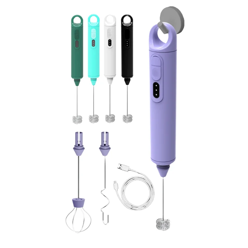 

USB-Powered Automatic Wireless Milk Frother Whisk Multifunctional Foam Plastic Housing RV/Car Compatible 1-Cup Capacity