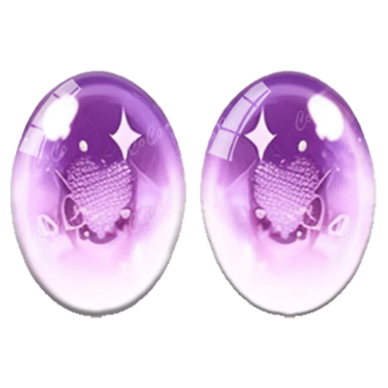 ตุ๊กตาการ์ตูน 6 คู่ ตาสีฟ้าคริสตัลและดวงตาที่น่ารัก รูปภาพรูปไข่ขนาด 13x18 มม./18x25 มม. ตัวอย่างกระจกแบนทรงสี่เหลี่ยมผืนผ้า