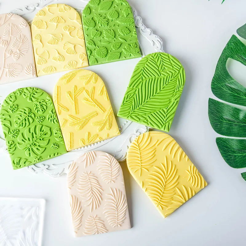 

Stereoscopic Leaves Flower Resin Clay Stamp Earring Tool Cookie Cake Mold Biscuit Sugar Craft Cake Decorating Tools Cookie Stamp