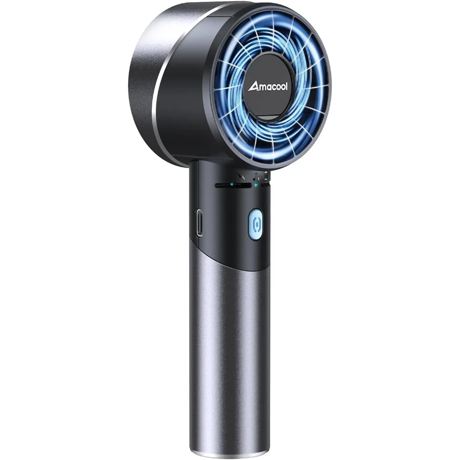 

Портативный ручной турбовентилятор, 17 часов работы, 4 скорости, ветер, прохладный, металлический корпус, перезаряжаемая батарея, персональный вентилятор, мини-карманные вентиляторы для