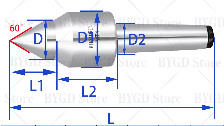BYGD MT MT2 MT3 MT4 MT5 Morse-Schirmkopf, rotierender Zentrierschirmkopf, hochpräziser rotierender Werkzeughalter. – Detail 3