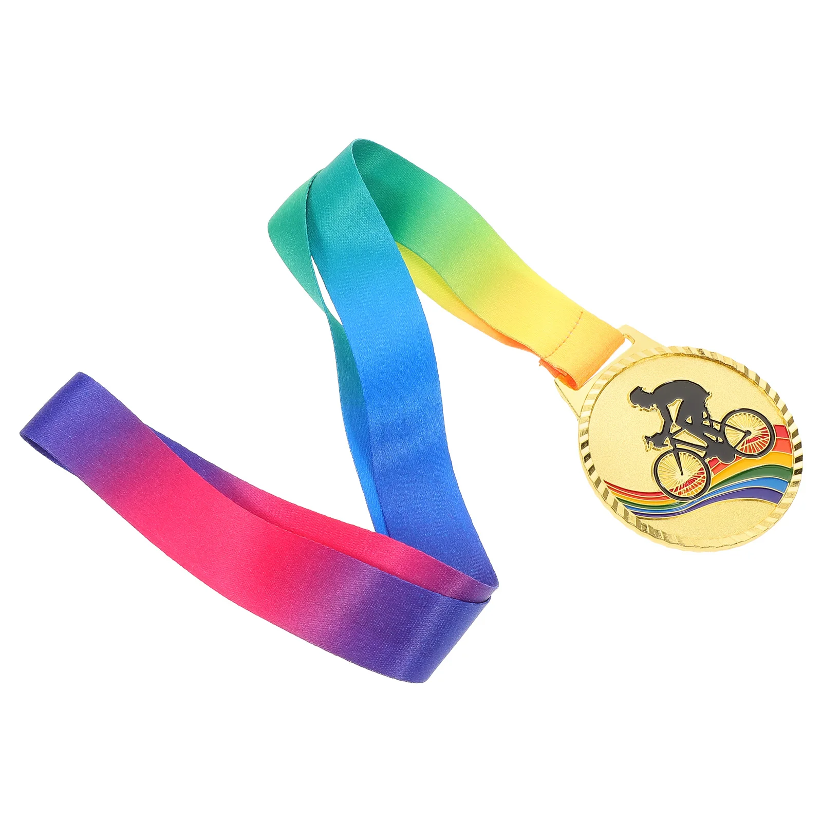 

1PC Zinc Alloy Gold Medal Award Sports Competition Medals Cycling Trophy Biking Recognition Medal Gold