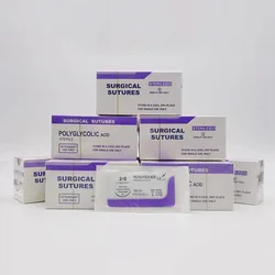 Veterinary PGA Absorbable Suture with Needle 90cm Pet Surgical Suture Supplies No Removal Surgical Supplies