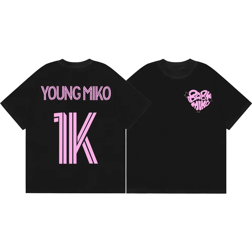 2026 New Young Miko Rapper Merch Graphic T-shirt Unisex High Street Trendy Casual Short Sleeve Tee