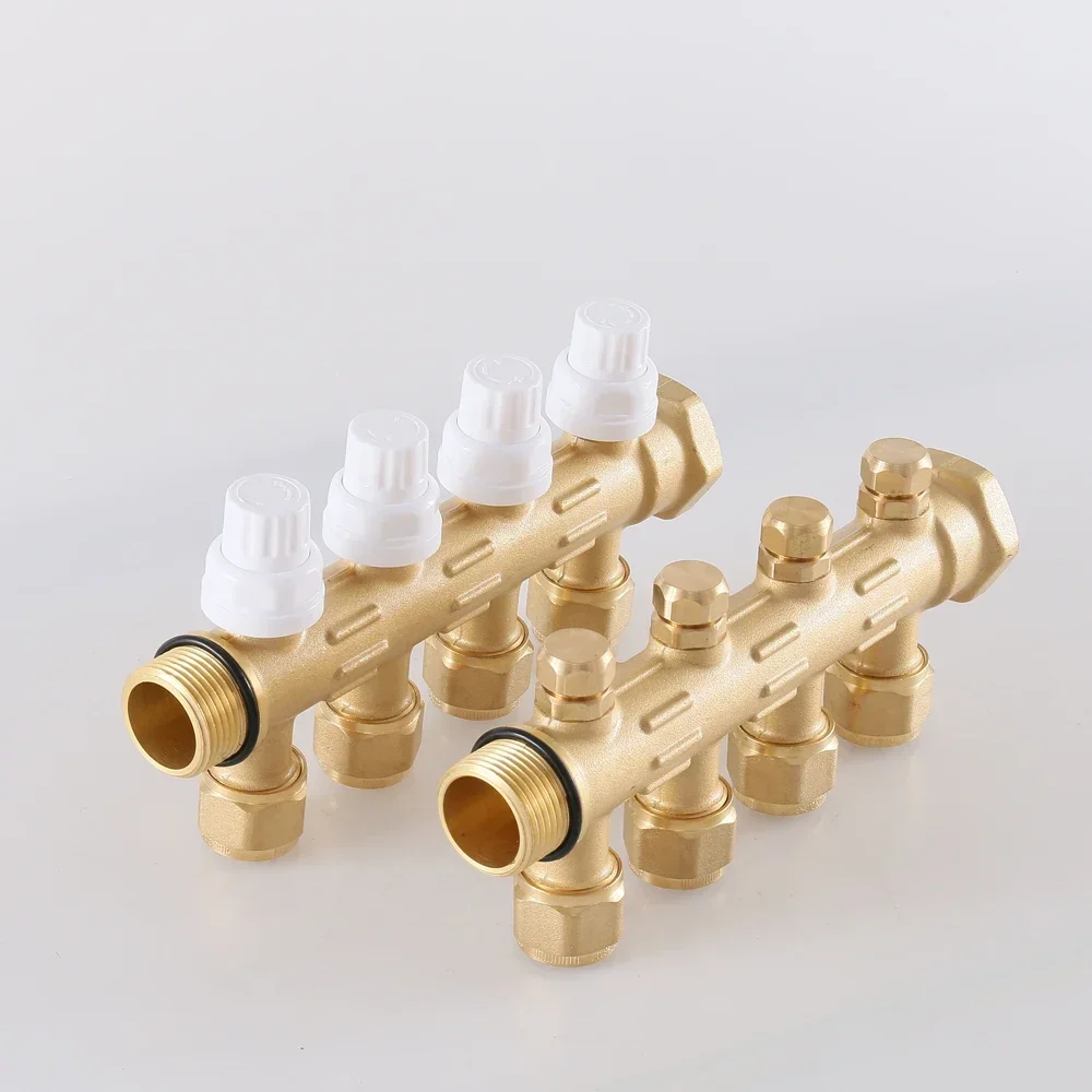 All copper dedicated water distributor, intelligent geothermal heating distributor, classic hot selling 16/20 connector