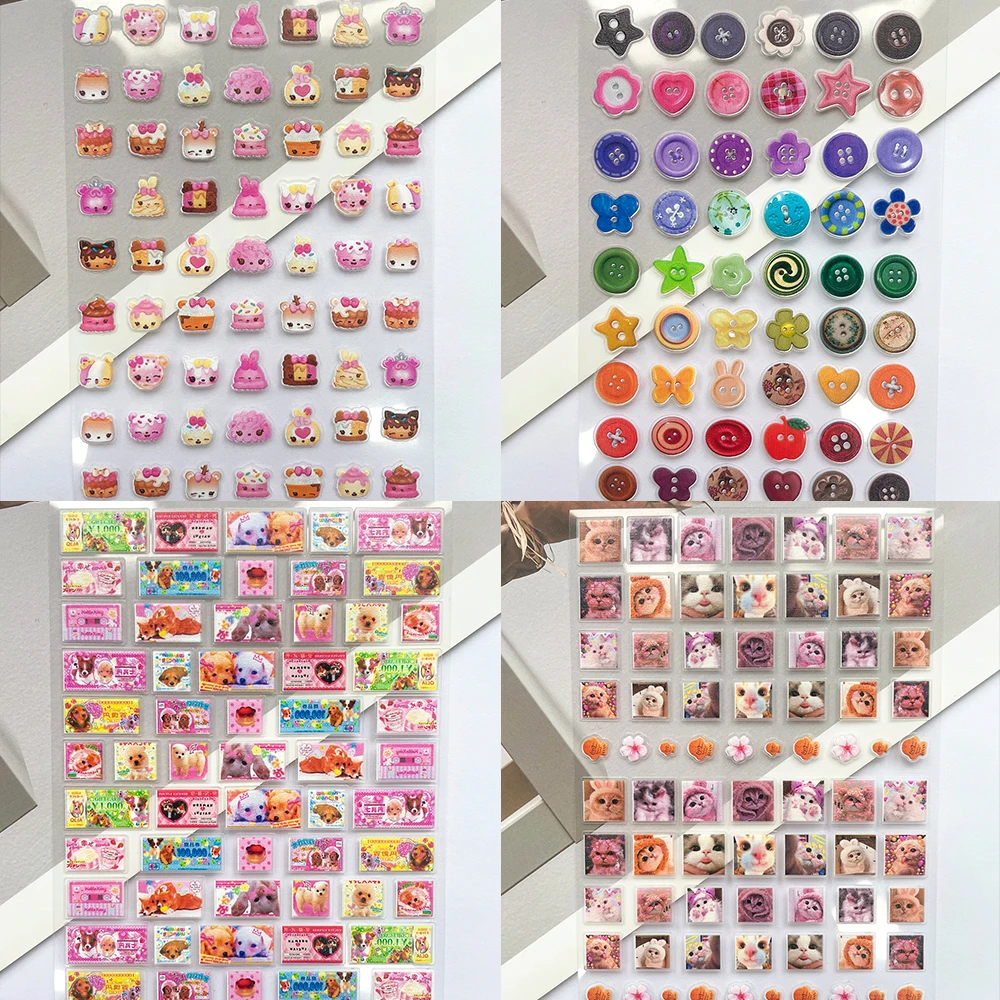 Mini Pvc drôle chat affiche marchandises autocollant Nail Art dessin animé mignon décalcomanies papeterie téléphone ordinateur portable bagages Graffiti coque de téléphone autocollant