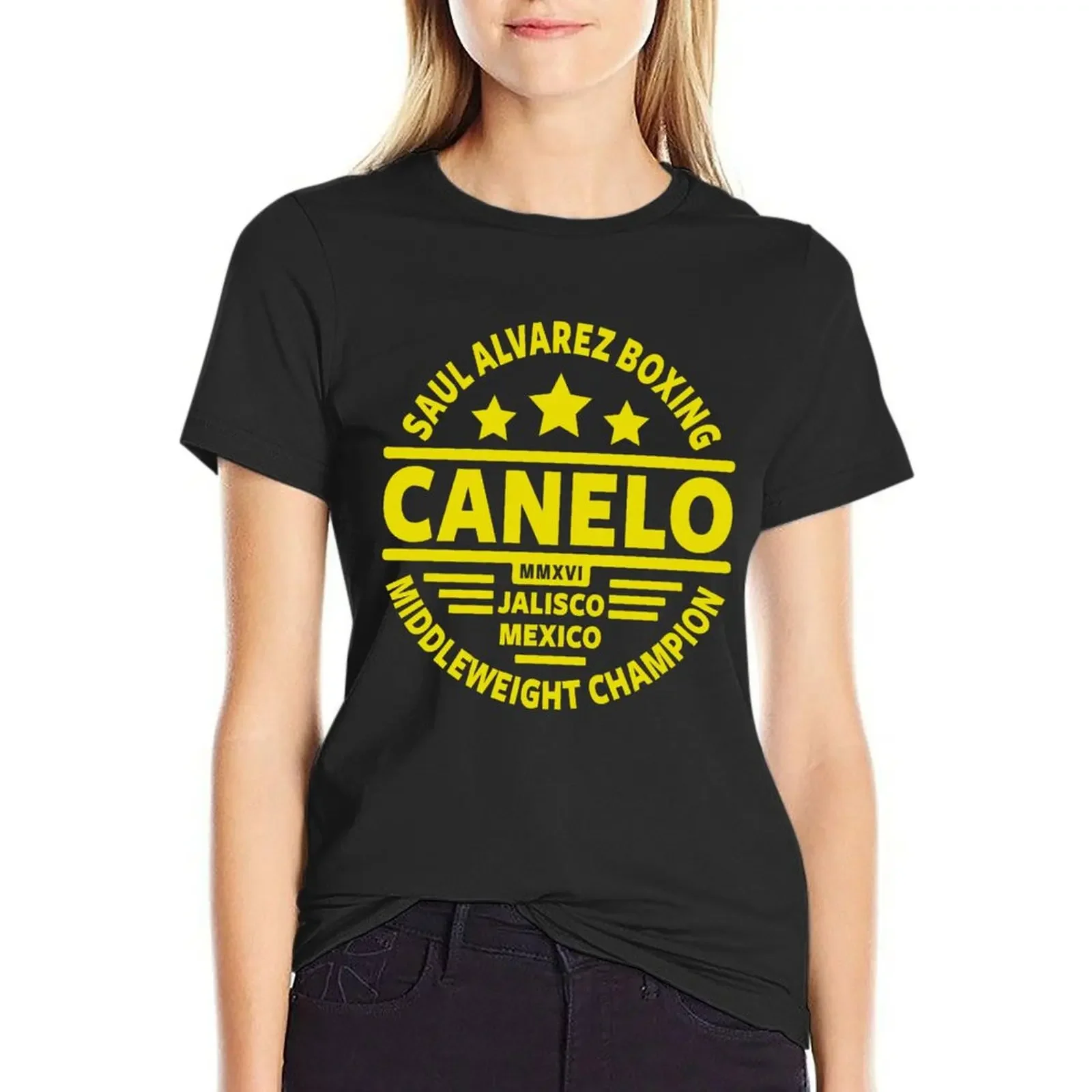 

Boxing Canelo T-Shirt Short sleeve tee lady clothes summer tops tops Women clothes