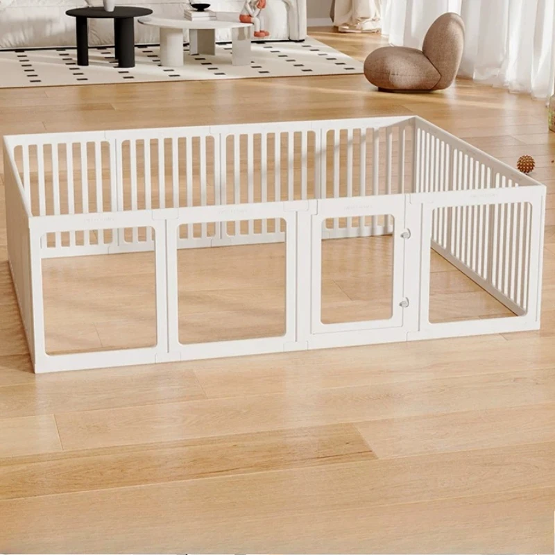 Luxury Balcony Folding Dog Fence Nordic Kennel Indoor Supplies Modern Acrylic Dog Fence Large Modular Barrera Perro Pet Supplies