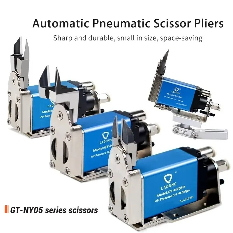Industrial GT-NY05 Sliding Mini Pneumatic Scissors, Automation Air Nipper Plastic Sprue Cutter Shears with NY05AJL/RAJ/RAH Blade