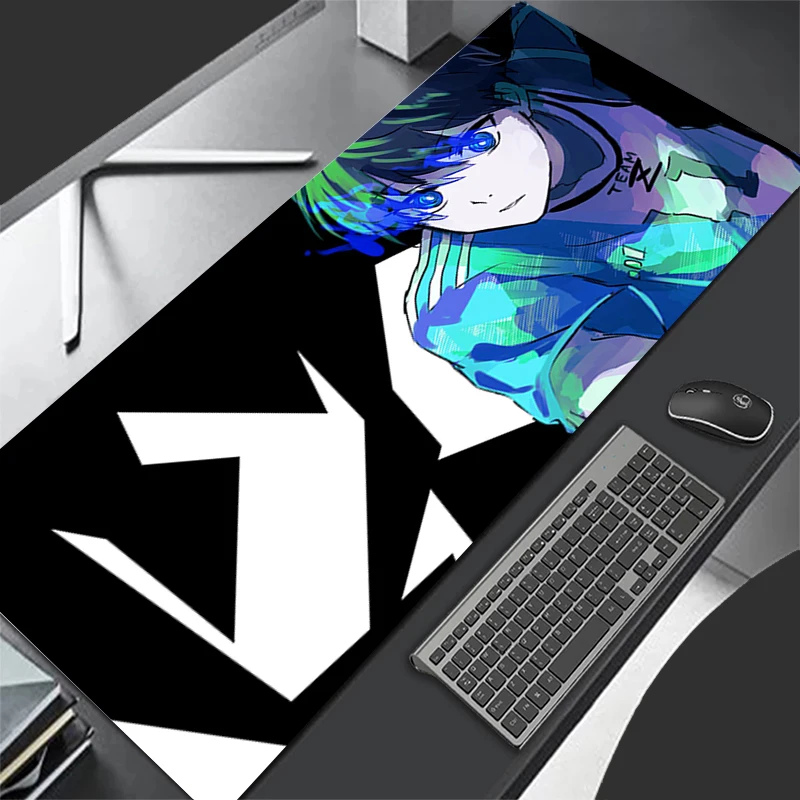 Mousepad Pattern Game Pad Rubber HD Mouse Pad PC Accessories Desk Mat Non Slip Office Table Mat Gamer B-blue Lock Keyboard Pad