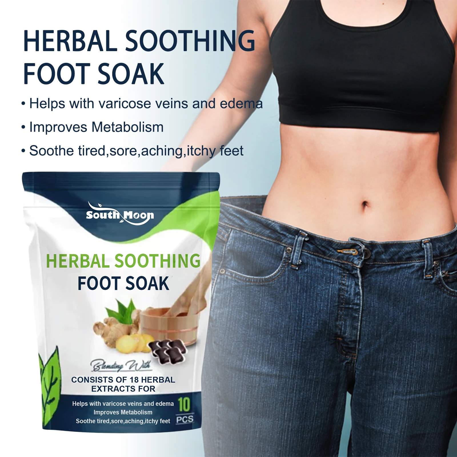 Herbal Foot Bath Pack Body Skin Massage Firming Foot Soak Bead Care Foot Bath Pack