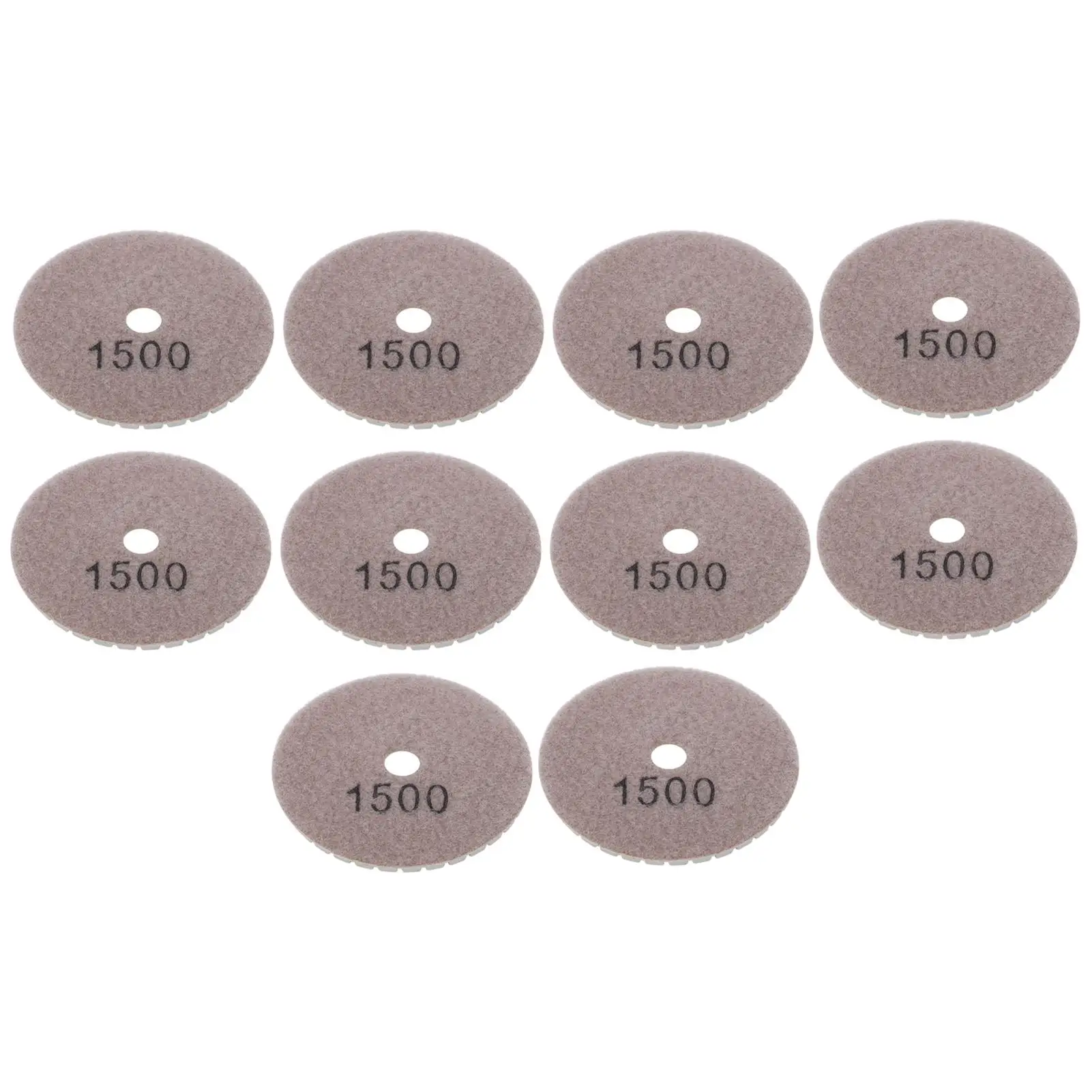 10Pcs 3in White Sanding Discs Buffing Pads for Marble Concrete Stones, 1500 Mesh