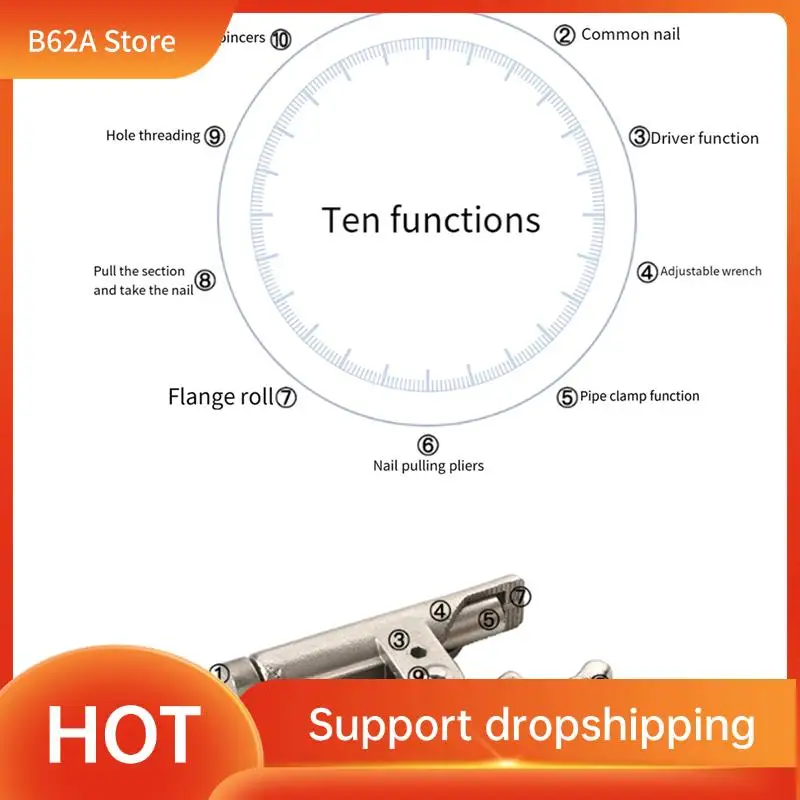 

B62A Multifunctional Hammer Universal Hammer, Pliers, Pipe Wrench, Iron Nail God Tool