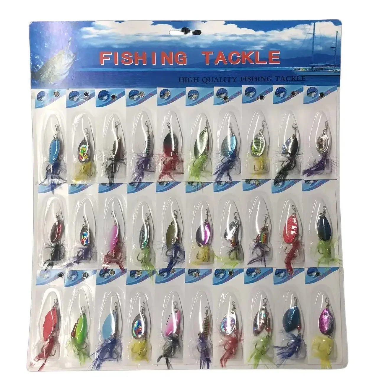 

New arrival 30 different kinds of Spinner bait Spoon Fishing Lures Spinner Bait set box