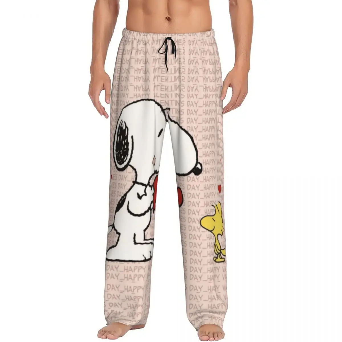 

Custom Printed Men's Anime Manga Snoopy Woodstock Pajama Pants Sleepwear Sleep Lounge Bottoms with Pockets